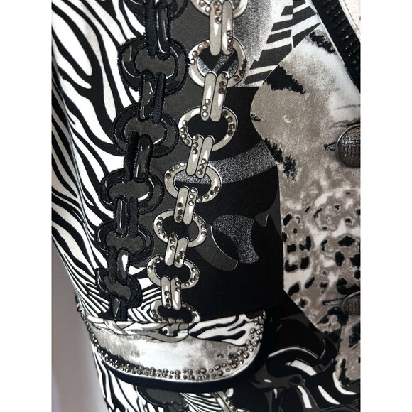 Felicity Jazzy Rhinestone Stud Jacket  with Shoe &‎ Hat Decor Size Small - Picture 9 of 12